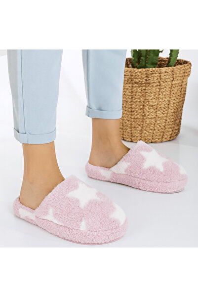 waykon Παντόφλες οικιακής χρήσης με βελούδινο σχέδιο αστεριών - Πακέτο 4 τεμαχίων