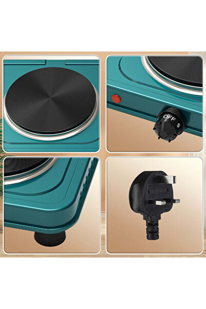 WINNINGSTAR Electric Double Burner Hot Plate Stove (ST-9638) 1000W with 5-Level Temperature Control