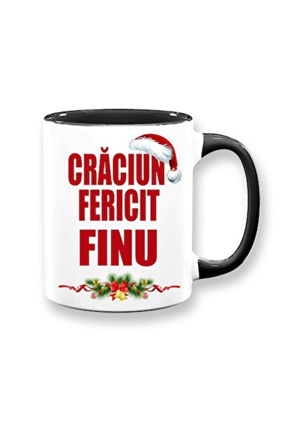 OEM Cană personalizată pentru fin cu mesajul: „Crăciun fericit, fin”