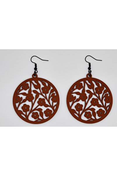 Kanem3D Büyük Halka Çiçek Küpe