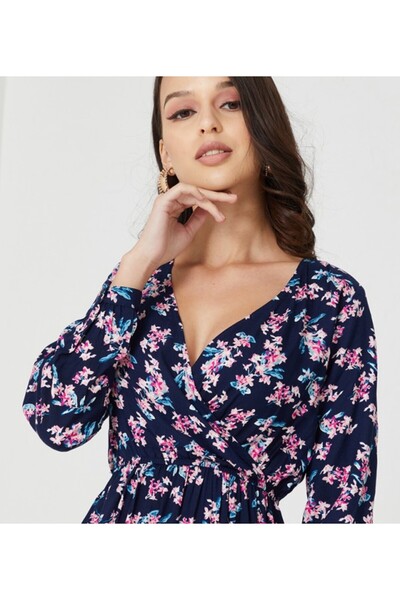 watercolor dress Watercolor Floral Crepe Gown 14 / Ivory Multi