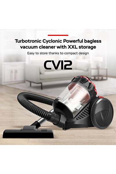 TurboTronic Aspirator fara sac TT-CV12, 800 W, recipient praf 2.5l