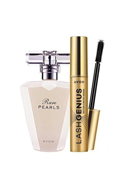 AVON Set parfum Rare Pearls 50 ml si rimel Lash Genius 5 in 1, nuanta Black