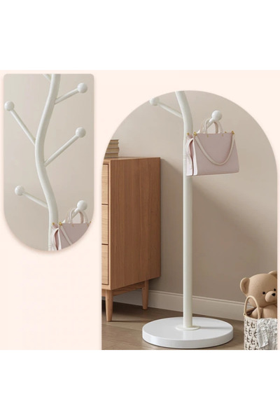 Rovitech Cuier de haine în formă de S, 7 cârlige, oțel carbon, 178 x 30 cm, alb