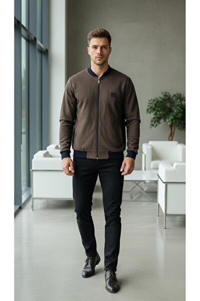 lacaton Normal Size Baby Collar Zippered Sweatshirt