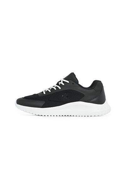 Calvin Klein Men Black/ Bright White Eva Runner Low Mesh Mix Sneakers