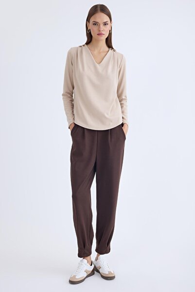 Vitrin Πλισέ παντελόνι με ελαστική μέση