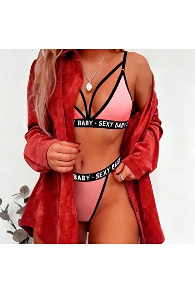 Luraxa مجموعة الملابس الداخلية التي تتميز بحمالة صدر عصرية مع أشرطة مطاطية جر...