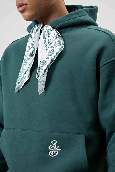 VAMOSCLO oversized Φούτερ με κουκούλα με λεπτομέρεια από φουλάρι Nefti