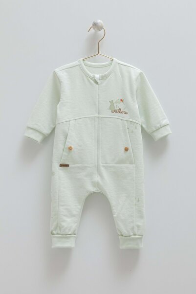 Caramell Cool Mountain Pocket Detail Front Zippered Jumpsuit Green