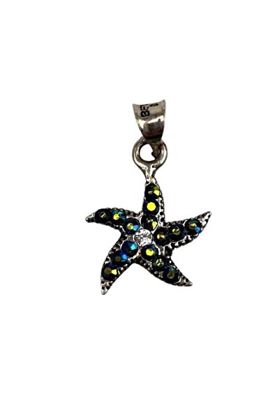 Bibilel Ασημένιο μενταγιόν 925 με αστερίες και χρωματιστές πέτρες