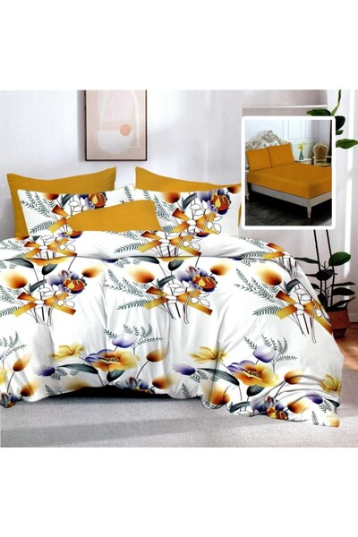 Pucioasa Σετ 6 τεμαχίων από λεπτό ύφασμα, κίτρινα λουλούδια