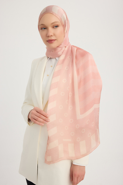 Schaless Ρυθμική Γεωμετρία - Πούδρα - Σάλι Janjan με σχέδιο Aurora - 70x190 εκ.