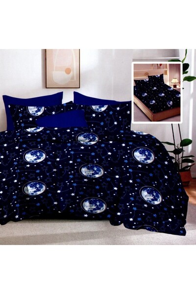 Pucioasa Σετ κλινοσκεπασμάτων 6 τεμαχίων σε χρώμα finet, πλανήτες και αστέρια