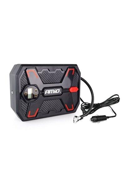 AMIO Compresor aer 12V, 10bar, digital cu lanterna cu LED si adaptori 02384