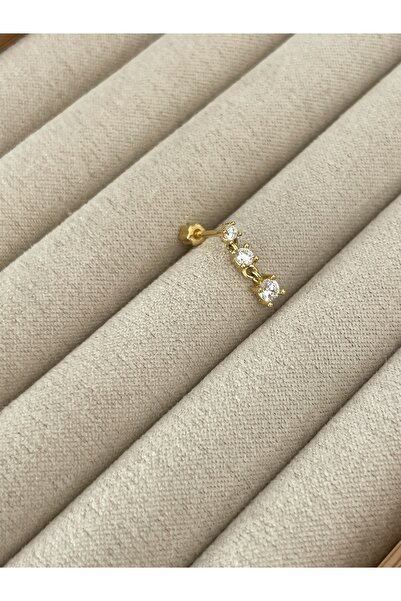 Sade Accessory Üçlü Tektaş Piercing