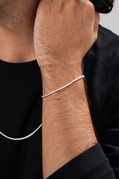 esdika 1.6MM TİLKİ KUYRUĞU GÜMÜŞ KOLYE BİLEKLİK SET • 925 AYAR GÜMÜŞ • PREMİU...