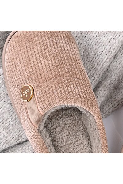 Tmall Papuci bărbătești, cu blană, PB2021, maro