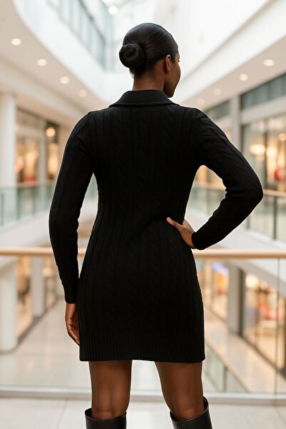 DEEP BEACH Knitwear Double-Breasted Cardigan Dress