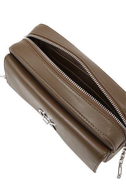 Calvin Klein Women Teak Logo Detail Convertible Camera Bag