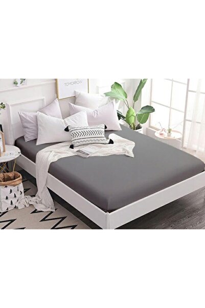 Other Jersey cotton fitted sheet 160x200 light gray