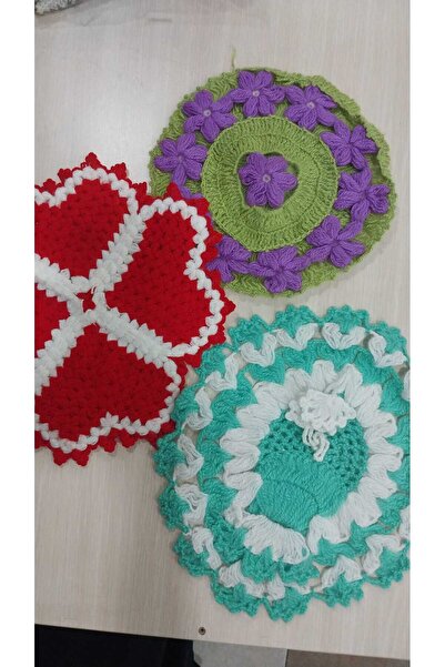 Papatyam 3 قطع من الألياف المحبوكة يدويًا/ألياف الحمام المصنوعة يدويًا/ألياف ...