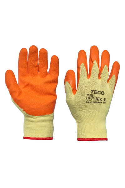 BSafe Pack-Teco - Manusi protectie acoperite cu cauciuc, 12 perechi/set, mari...