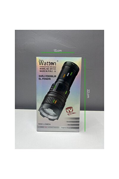 Watton WT-731 5.000 LÜMEN ŞARJLI EL FENERİ