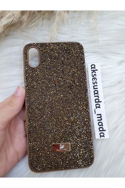 ZB Aksesuarda Moda İPHONE XS MAX Uyumlu Taşlı Lüks Markalı Swrovski Kılıf