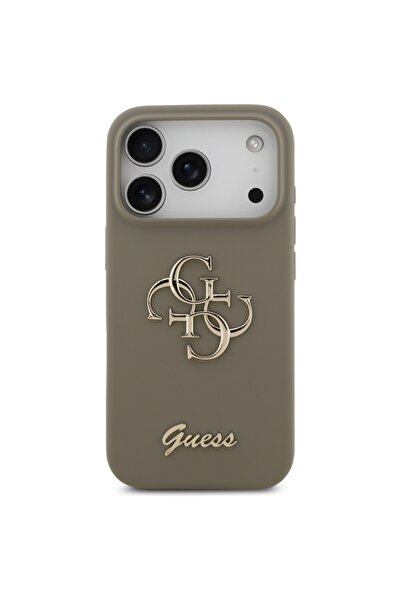 Guess Θήκη για iPhone 17 Pro Max, Σιλικόνη Big 4G Script, Λεπτή Προστασία, Καφέ