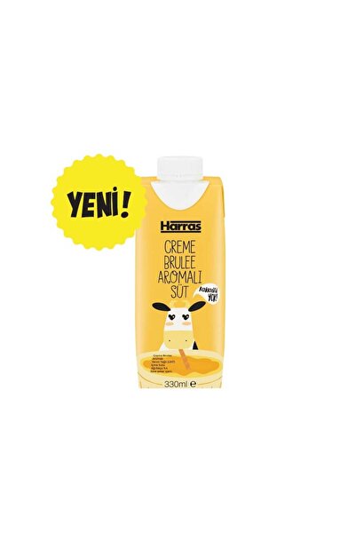Harras Creme Brulee Aromalı UHT Süt I Renklendiricisiz Lezzetli Pratik İçecek 6 Adet x 330 ml