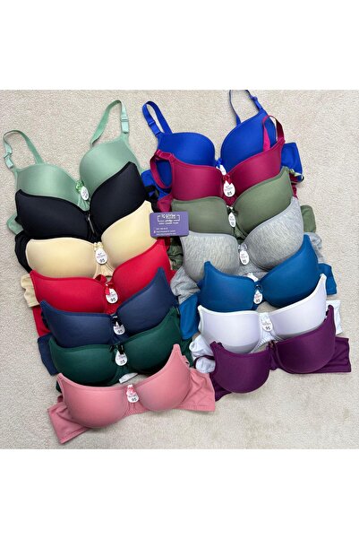 içgiyimpazarım içinizdeki rahatlık Destekli Dolgulu Düz Renk 4'lü Sütyen Seti