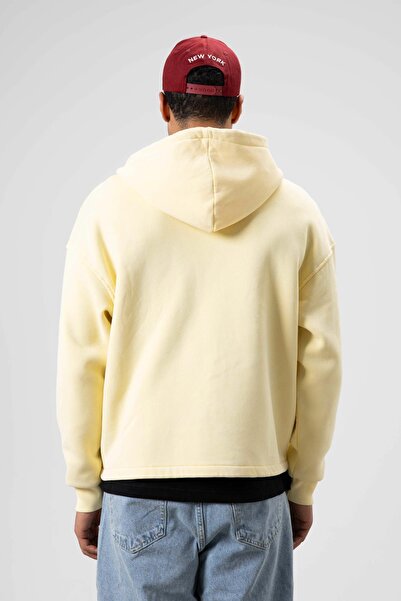 VAMOSCLO oversized Φούτερ με φερμουάρ με κουκούλα Κίτρινο
