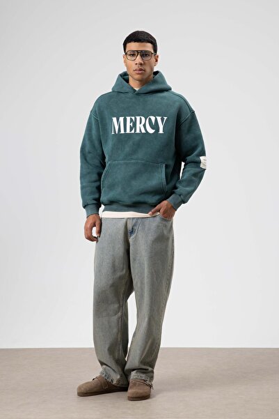 VAMOSCLO Λεπτομερής καρτογραφική εκτύπωση Πλενόμενο φούτερ oversized Nefti