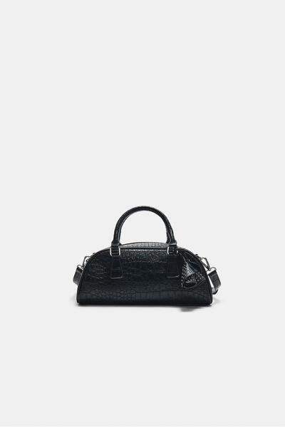 Stradivarius Çiçek detaylı bowling çanta