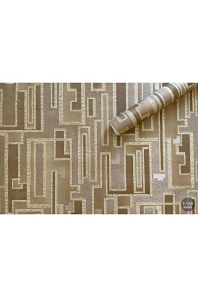 MallDeco Vinyl wallpaper for living room, brown and beige, Jean model