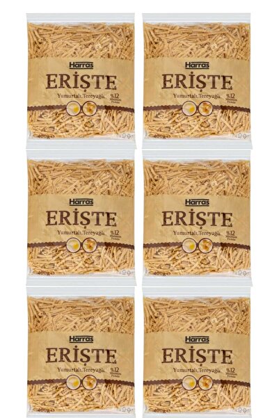 Harras Yumurtalı Tereyağlı Geleneksel Erişte %12 Proteinli Lezzet 4 Adet x 400 g