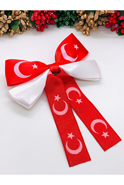 İnDerin Flag Hair Clip Red-White Eid Hair Clip