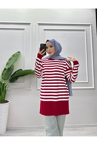 moda acar STRIPED KNIT SWEATER