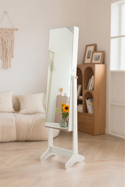 EVSTYLE Boy Mirror Jewelry & Makeup Organizer - Wood