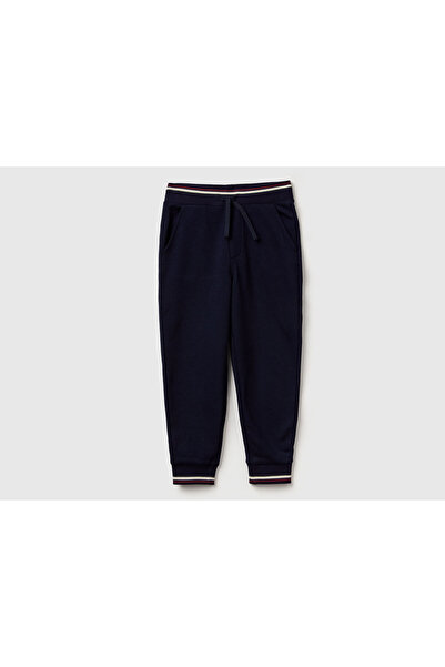 United Colors of Benetton Pantaloni de sport pentru copii, albastru marin, cu...