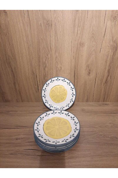 Keramika طبق باستا 20 سم 6 قطع طباعة رقمية ليمون