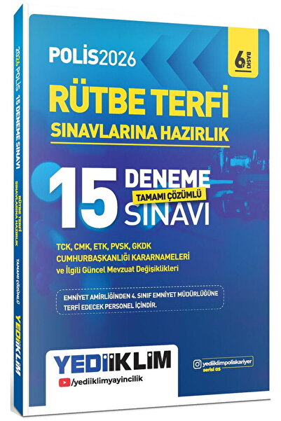 Yediiklim Yayınları Yediiklim 2026 Polis Rütbe Terfi Sınavlarına Hazırlık Tam...