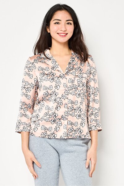 Pretty You London بيجامة نسائية بأكمام 3/4 ونقشة زهور، متعددة الألوان