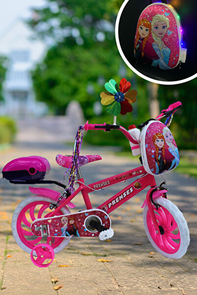 Joymax Prenses Kız Çocuk Bisikleti 15 Jant Pembe - Led Işıklı Çantalı Püsküllü
