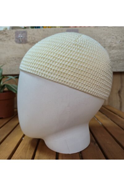 Nurul kisve White Hand Knitted Children's Scarf (40-50cm)