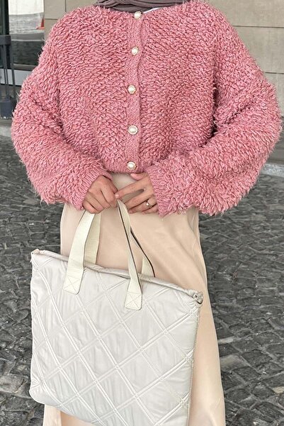 lamelif Ζακέτα με μοτίβο πετσέτας Yumoş Ροζ