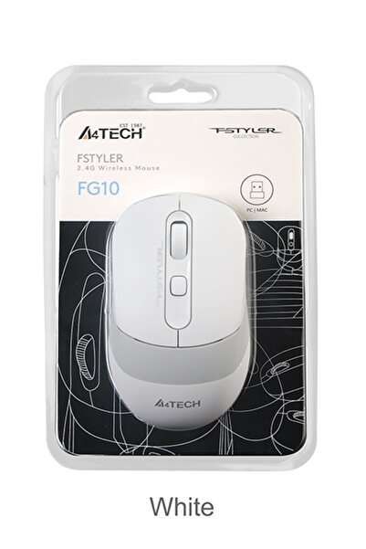 A4 Tech A4-Tech Fg10 2000 Dpi Wireless White Mouse