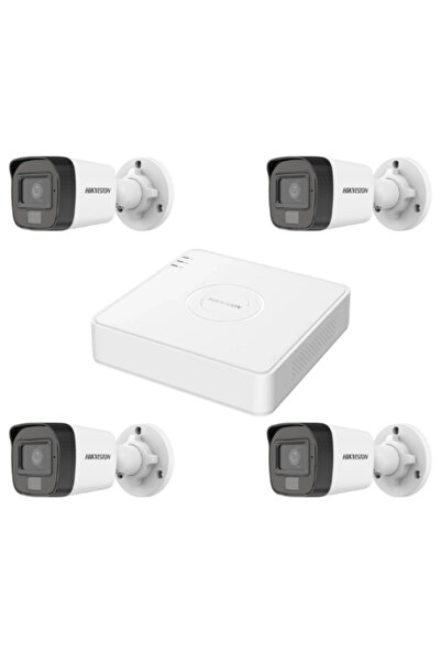 Hikvision Basic surveillance system 4 outdoor surveillance cameras 2MP Turbo HD microphone