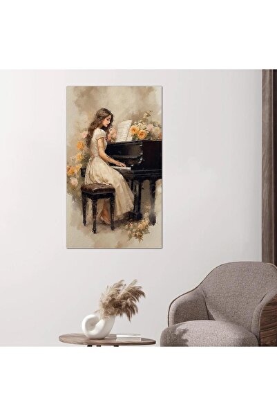 Generic لوحه جداريه رسمة فتاة تعزف البيانو - ٢٤٥٦١